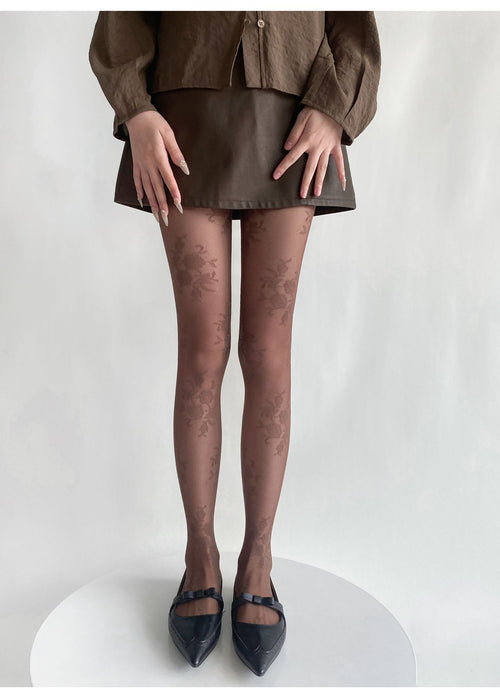 Espresso Floral Sheers