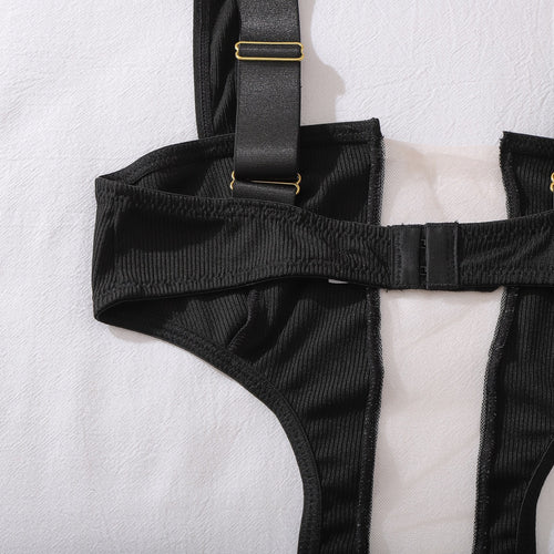 Close-up of side hook closure and structural detail